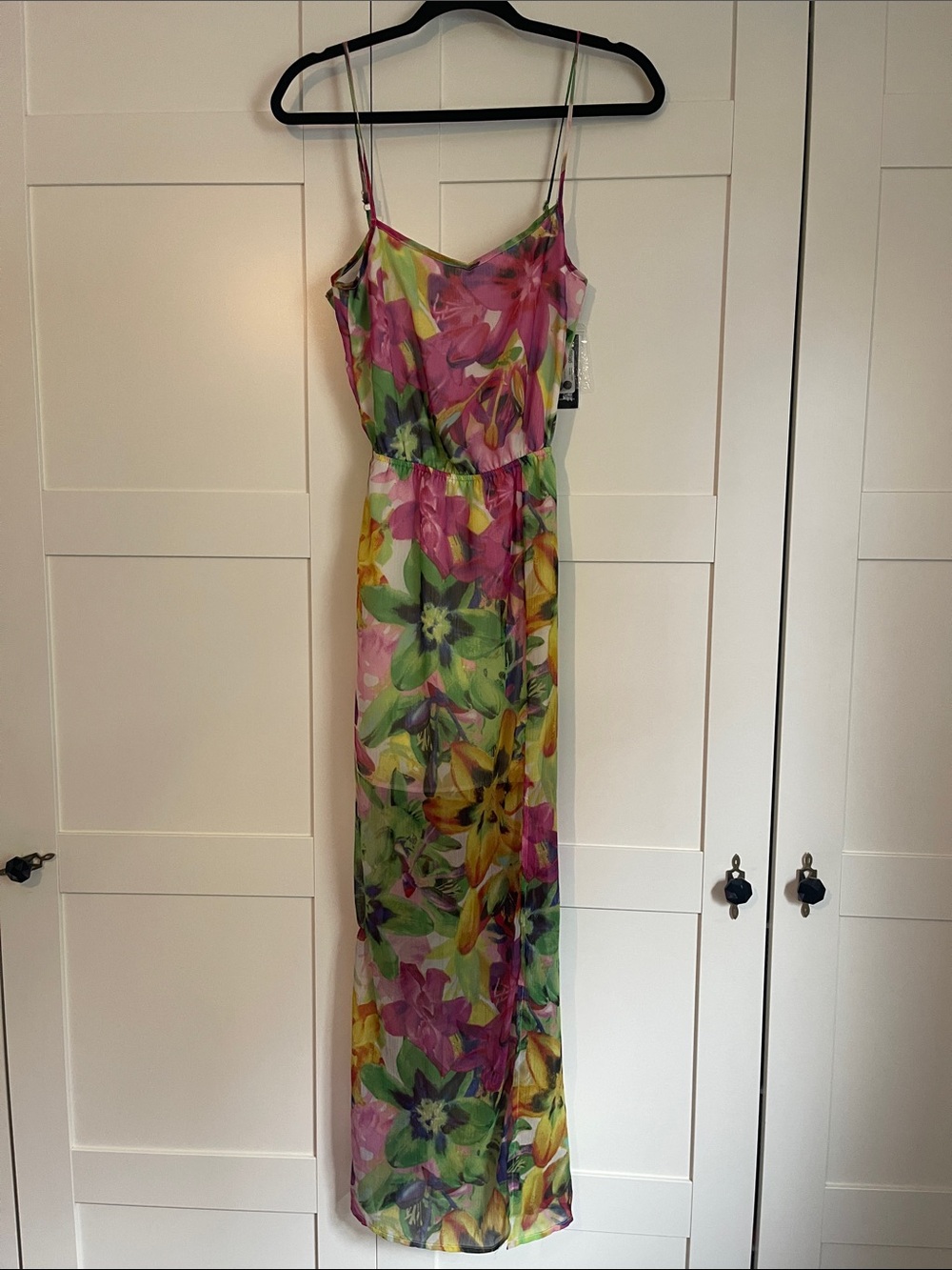 Jessica Simpson Floral Sheer Maxi Dress *Flawed* See Description